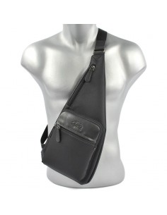 Bolso Bandolera de Hombre, Francinel - PORTO, combinado Lona y Piel 2