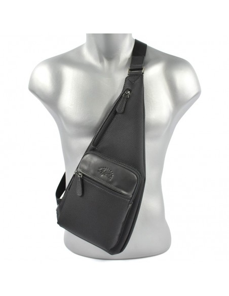 Bandolera d'home, Francinel - PORTO, combinat Lona i Pell