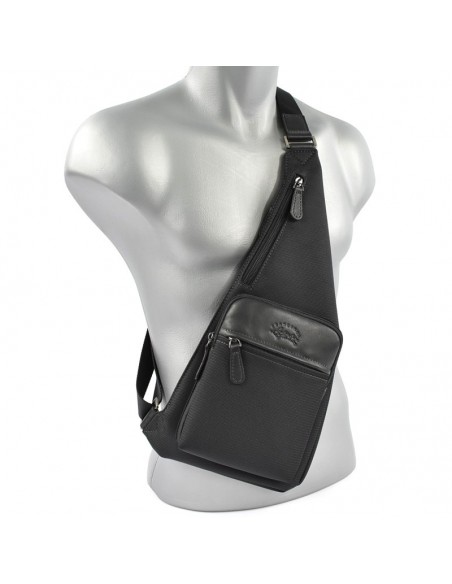 Bandolera d'home, Francinel - PORTO, combinat Lona i Pell