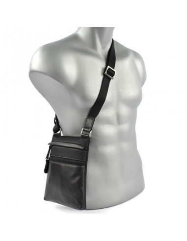 Bandolera Plana de Hombre, Francinel - PORTO, combinado Lona y Piel