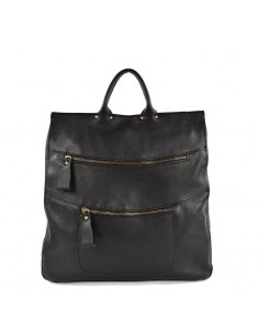 Mochila grande de couro preto Cuirots - Nito dream