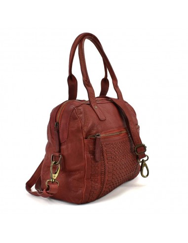 Bolso de mano en piel gris The Twins - Campo