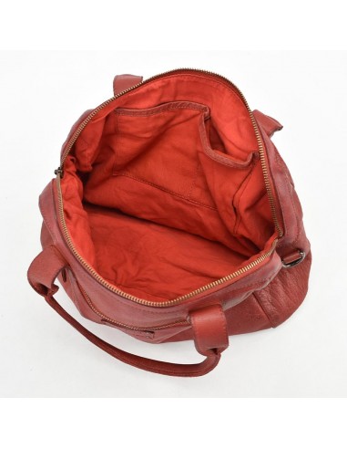 Bolso de mano en piel gris The Twins - Campo