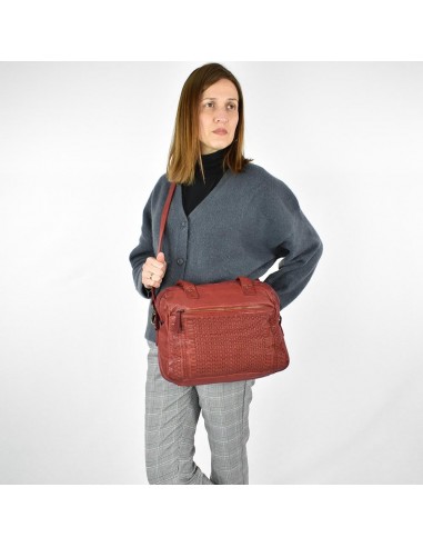 Bolso de mano en piel gris The Twins - Campo
