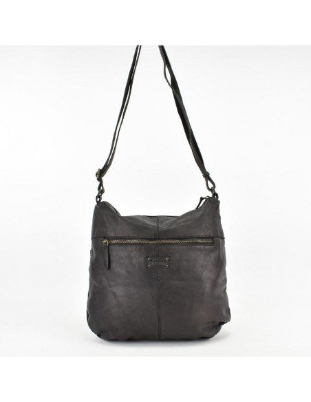 Bandolera negra gran en Pell The Twins - Campos