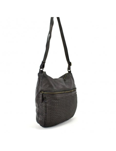 Bandolera negra gran en Pell The Twins - Campos