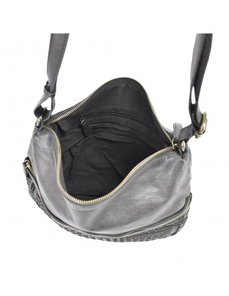 Bandolera negra gran en Pell The Twins - Campos