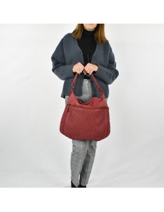 Bolso mochila granate en piel The Twins - Campo 2