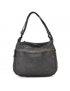 Bolso mochila gris en Piel The Twins - Campo