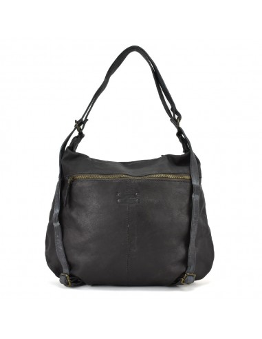 Bolso mochila gris en Piel The Twins - Campo