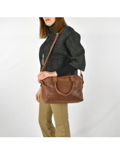 Bolsa de pele em pele cor natural dos The Twins - Cráter 2