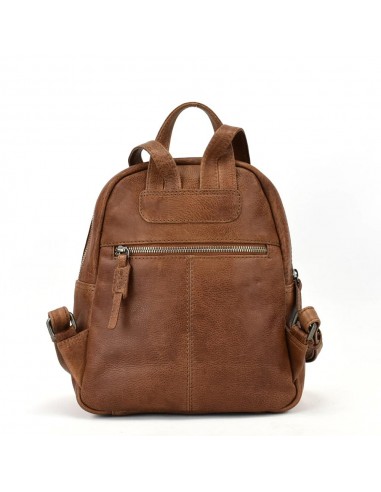 Mochila de passeio em pele cor natural The Twins - Cráter