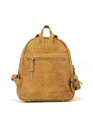 Mochila de passeio em pele cor de mostarda dos The Twins - Cráter