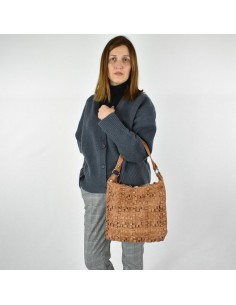 Mala Hobo em pele cor natural The Twins - Trenza