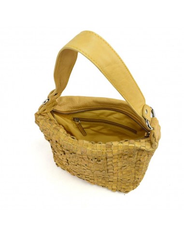 Bossa Hobo en pell de color mostassa The Twins - Trena