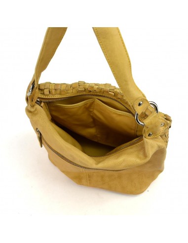 Bossa Hobo en pell de color mostassa The Twins - Trena