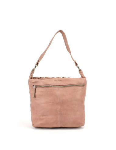 Bolso Hobo en piel rosa The Twins - Trenza