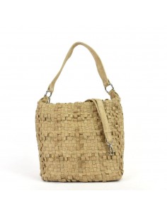 Mala Hobo em pele natural The Twins - Trenza