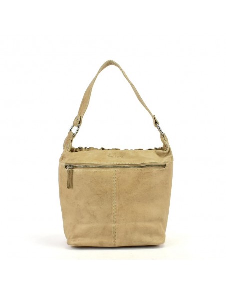 Bolso Hobo en piel de color natural The Twins - Trenza