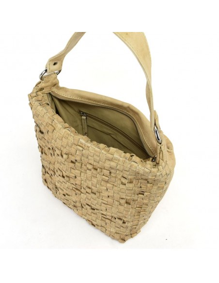 Mala Hobo em pele natural The Twins - Trenza