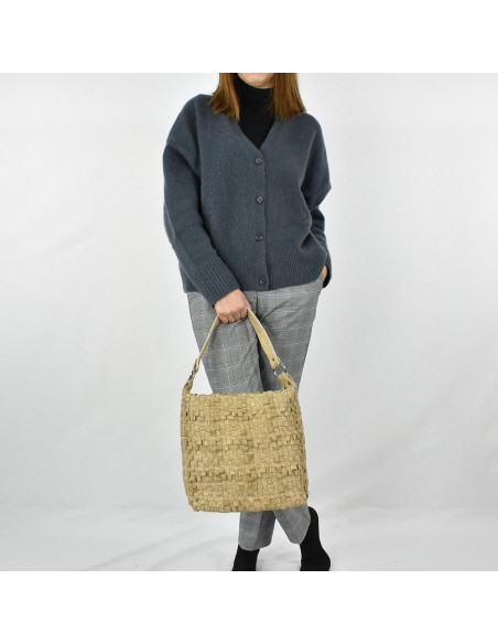 Mala Hobo em pele natural The Twins - Trenza