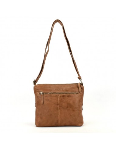 Bandolera plana en pell color cuir The Twins - Trena