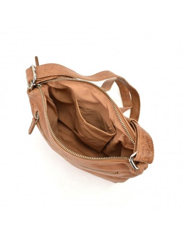 Bandolera plana en pell color cuir The Twins - Trena