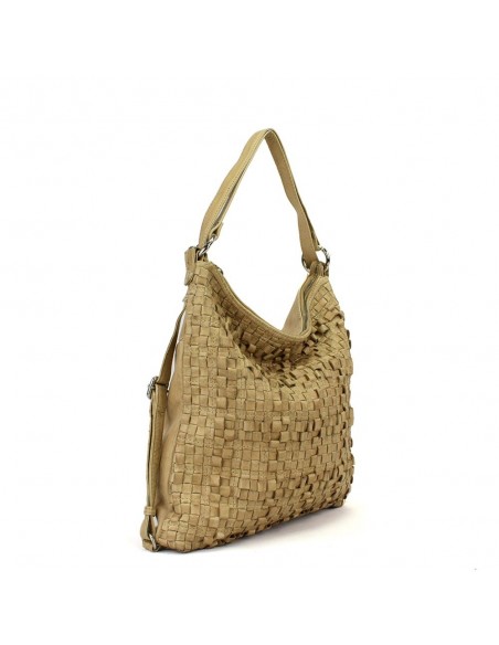 Mala mochila em pele natural The Twins - Trenza