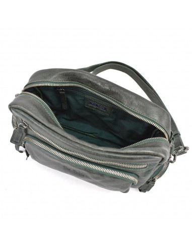 Bandolera en piel de color verde The Twins - Open