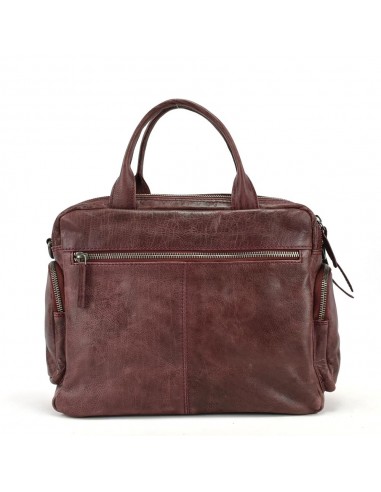 Bolsa de mão em couro Borgonha The Twins - Open