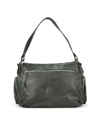 Bolsa de ombro em pele verde The Twins - Open