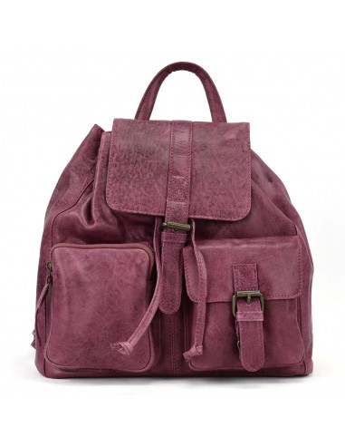 Mochila grande en piel color violeta The Twins - Bego