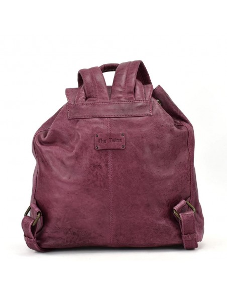 Mochila grande en piel color violeta The Twins - Bego