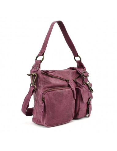 Bossa d'espatlla en pell color violeta The Twins - Bego