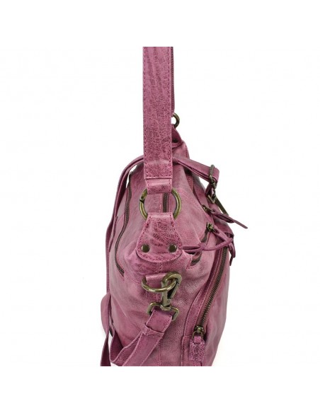 Bossa d'espatlla en pell color violeta The Twins - Bego