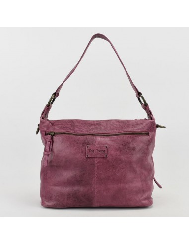 Bolso de hombro en piel color violeta The Twins - Bego