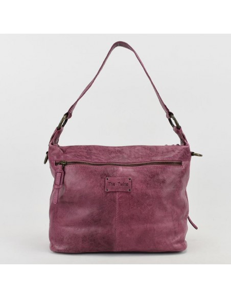 Bossa d'espatlla en pell color violeta The Twins - Bego