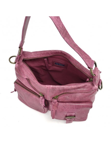 Bossa d'espatlla en pell color violeta The Twins - Bego