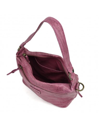 Bolso de hombro en piel color violeta The Twins - Bego