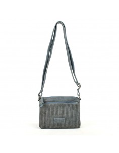 Bandolera petita en pell blava The Twins - Punts