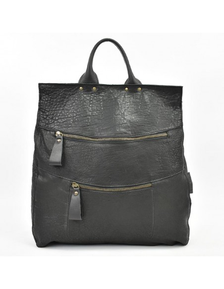 Mochila grande de piel negra Cuirots - Australia