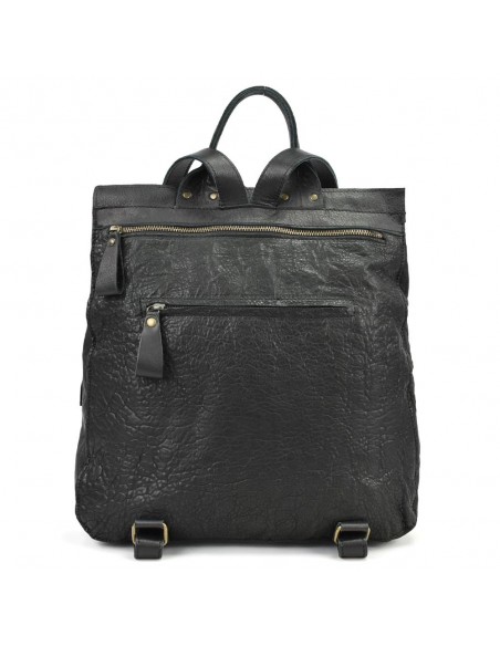 Mochila grande de couro preto Cuirots - Austrália