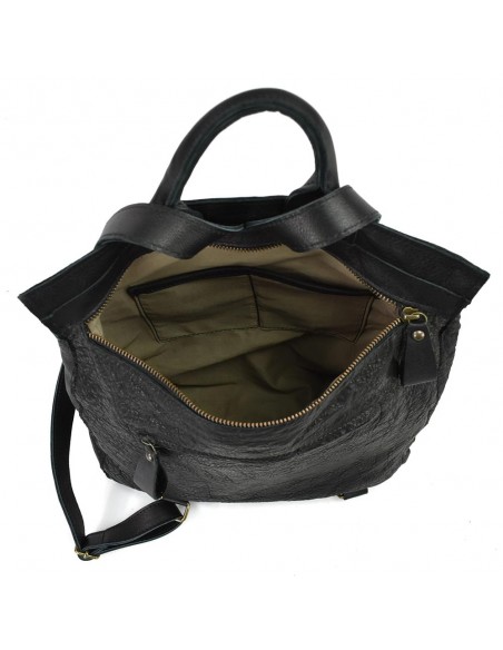 Mochila grande de piel negra Cuirots - Australia