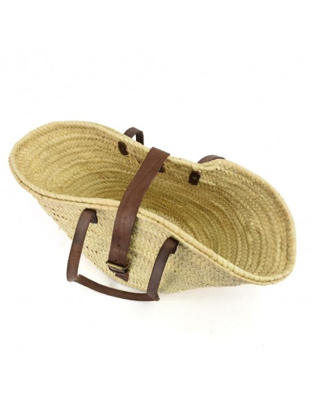 Cesto de praia com fecho de couro - Kbas