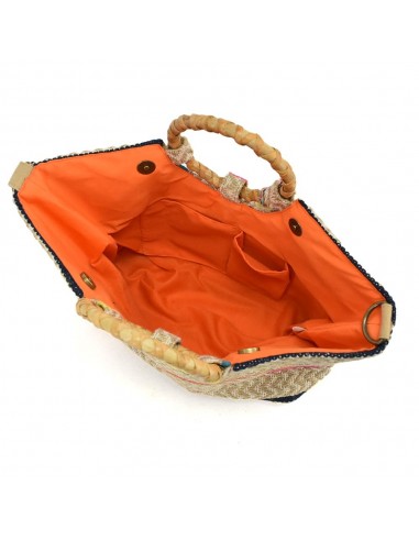 Bossa de mà multicolor jute i cotó - Kbas