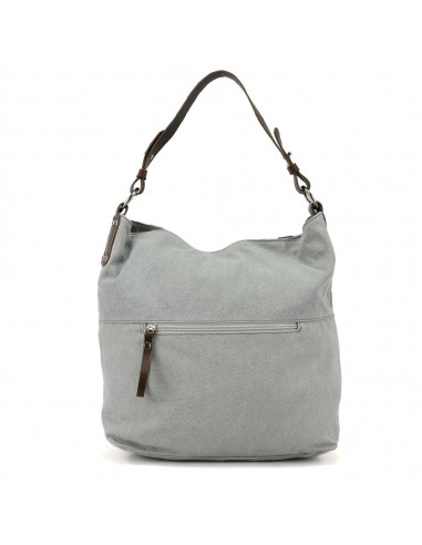 Hobo bag gris con asa extraïble Cuirots - Canvas