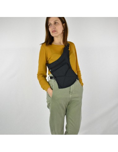 Ronyonera negra coma amb tancament clic - Stitching