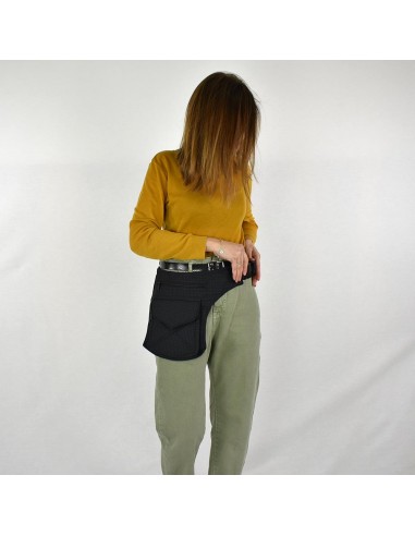 Riñonera rombos con cierre click - Stitching