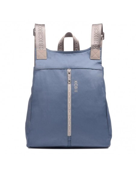 Mochila Vegana Azul Antirroubo Kcb - Combo