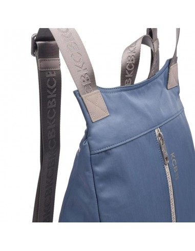 Mochila Vegana Azul Antirroubo Kcb - Combo